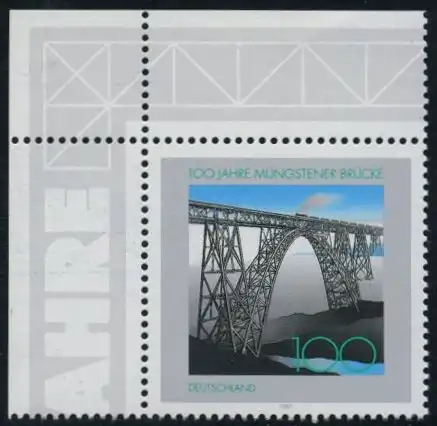 BUND 1997 Michel-Nummer 1931 postfrisch EINZELMARKE ECKRAND oben links