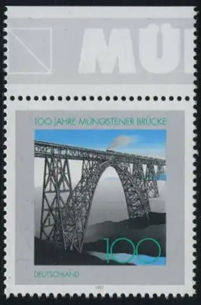 BUND 1997 Michel-Nummer 1931 postfrisch EINZELMARKE RAND oben