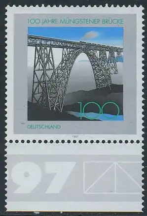 BUND 1997 Michel-Nummer 1931 postfrisch EINZELMARKE RAND unten (b)