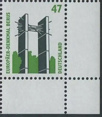 BUND 1997 Michel-Nummer 1932 postfrisch EINZELMARKE ECKRAND unten rechts