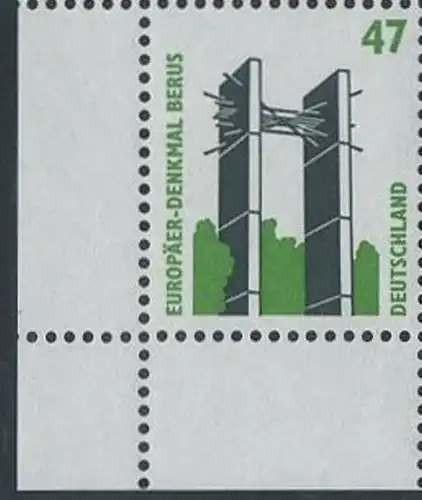 BUND 1997 Michel-Nummer 1932 postfrisch EINZELMARKE ECKRAND unten links