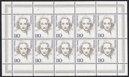 BUND 1997 Michel-Nummer 1939 postfrisch BOGEN(10)