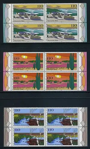 BUND 1997 Michel-Nummer 1943-1945 postfrisch SATZ(3) BLÖCKE RÄNDER rechts/links