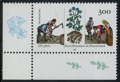 BUND 1997 Michel-Nummer 1946 postfrisch EINZELMARKE ECKRAND unten links