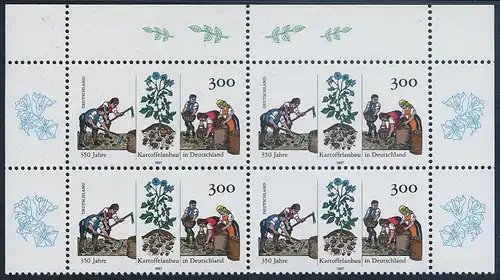 BUND 1997 Michel-Nummer 1946 postfrisch BLOCK ECKRÄNDER oben rechts/oben links
