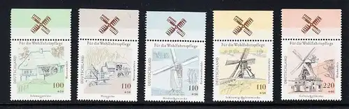BUND 1997 Michel-Nummer 1948-1952 postfrisch SATZ(5) EINZELMARKEN RÄNDER oben (a)