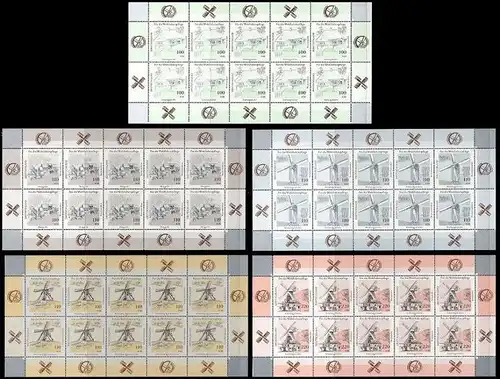 BUND 1997 Michel-Nummer 1948-1952 postfrisch SATZ(5) BÖGEN(je 10)