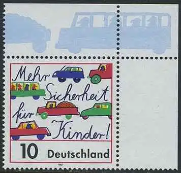 BUND 1997 Michel-Nummer 1954 postfrisch EINZELMARKE ECKRAND oben rechts