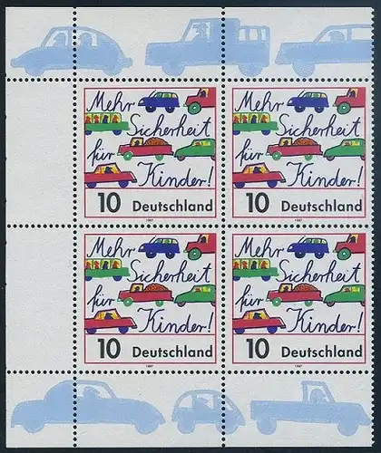 BUND 1997 Michel-Nummer 1954 postfrisch BLOCK ECKRÄNDER oben links/unten links