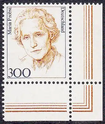 BUND 1997 Michel-Nummer 1956 postfrisch EINZELMARKE ECKRAND unten rechts