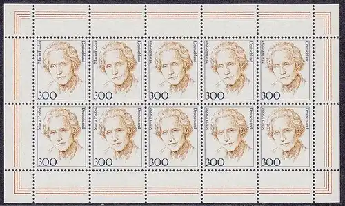 BUND 1997 Michel-Nummer 1956 postfrisch BOGEN(10)