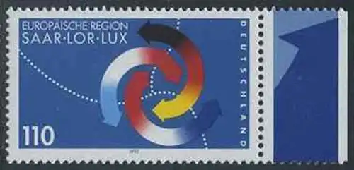 BUND 1997 Michel-Nummer 1957 postfrisch EINZELMARKE RAND rechts