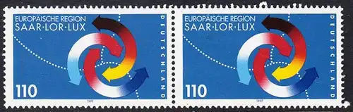 BUND 1997 Michel-Nummer 1957 postfrisch horiz.PAAR