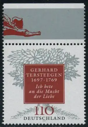 BUND 1997 Michel-Nummer 1961 postfrisch EINZELMARKE RAND oben