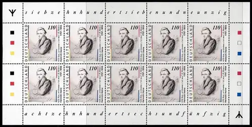 BUND 1997 Michel-Nummer 1962I postfrisch BOGEN(10)