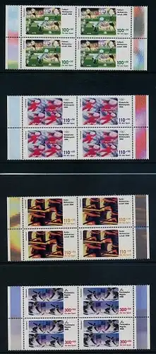BUND 1998 Michel-Nummer 1968-1971 postfrisch SATZ(4) BLÖCKE RÄNDER rechts/links