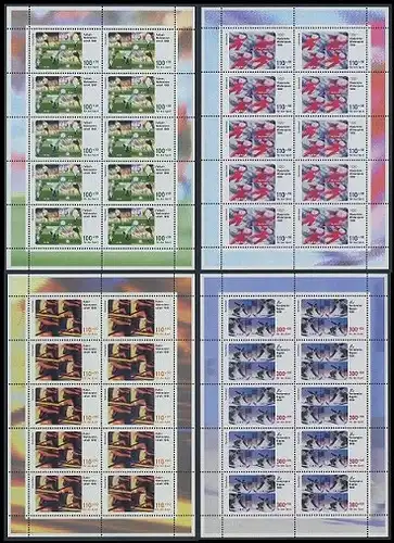 BUND 1998 Michel-Nummer 1968-1971 postfrisch SATZ(4) BÖGEN(je 10)