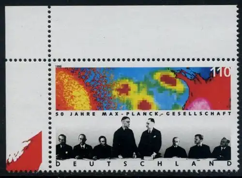 BUND 1998 Michel-Nummer 1973 postfrisch EINZELMARKE ECKRAND oben links