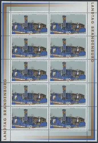 BUND 1998 Michel-Nummer 1977 postfrisch BOGEN(10)