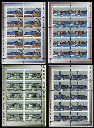 BUND 1998 Michel-Nummer 1974-1977 postfrisch SATZ(4) BÖGEN(je 10)