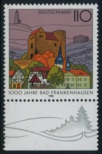 BUND 1998 Michel-Nummer 1978 postfrisch EINZELMARKE RAND unten (a)