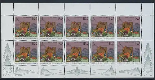 BUND 1998 Michel-Nummer 1978 postfrisch BOGEN(10)