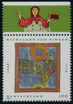 BUND 1998 Michel-Nummer 1981 postfrisch EINZELMARKE RAND oben (a)