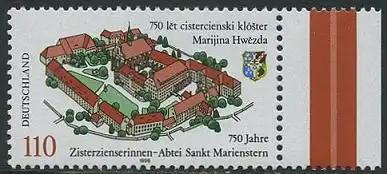 BUND 1998 Michel-Nummer 1982 postfrisch EINZELMARKE RAND rechts