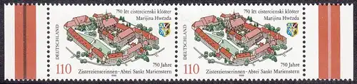 BUND 1998 Michel-Nummer 1982 postfrisch horiz.PAAR RÄNDER rechts/links