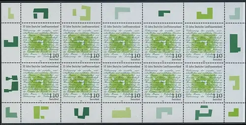 BUND 1998 Michel-Nummer 1988 postfrisch BOGEN(10)