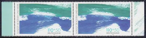 BUND 1998 Michel-Nummer 1989 postfrisch horiz.PAAR RÄNDER rechts/links