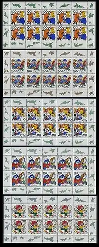 BUND 1998 Michel-Nummer 1990-1994 postfrisch SATZ(5) BÖGEN(je 10)