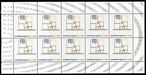 BUND 1998 Michel-Nummer 2005 postfrisch BOGEN(10)