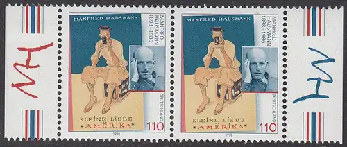 BUND 1998 Michel-Nummer 2012 postfrisch horiz.PAAR RÄNDER rechts/links