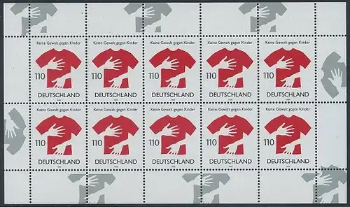 BUND 1998 Michel-Nummer 2013 postfrisch BOGEN(10)
