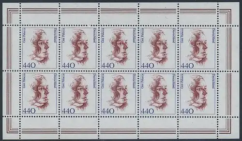 BUND 1998 Michel-Nummer 2014 postfrisch BOGEN(10)