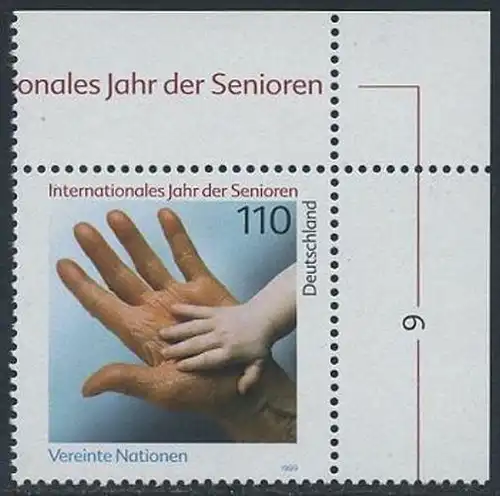 BUND 1999 Michel-Nummer 2027 postfrisch EINZELMARKE ECKRAND oben rechts