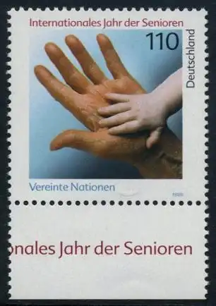 BUND 1999 Michel-Nummer 2027 postfrisch EINZELMARKE RAND unten (c)