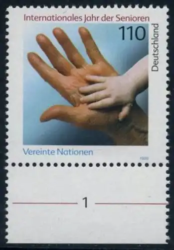 BUND 1999 Michel-Nummer 2027 postfrisch EINZELMARKE RAND unten (a)