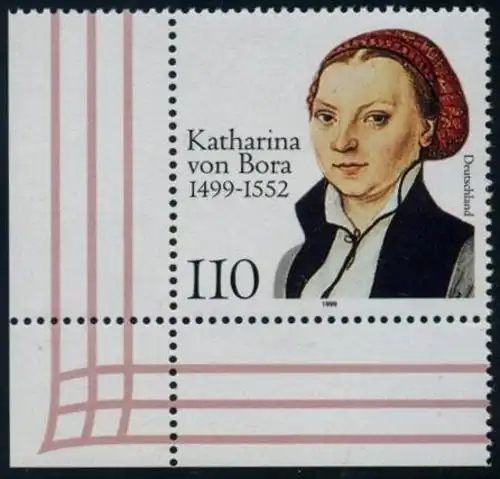 BUND 1999 Michel-Nummer 2029 postfrisch EINZELMARKE ECKRAND unten links