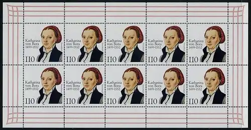 BUND 1999 Michel-Nummer 2029 postfrisch BOGEN(10)