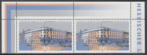 BUND 1999 Michel-Nummer 2030 postfrisch horiz.PAAR ECKRÄNDER oben rechts/oben links