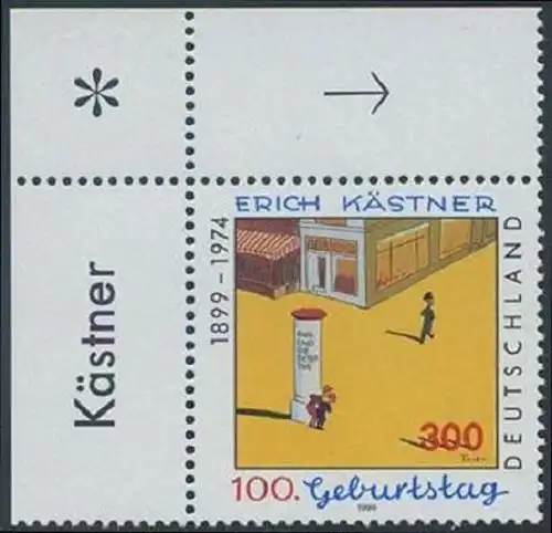BUND 1999 Michel-Nummer 2035 postfrisch EINZELMARKE ECKRAND oben links