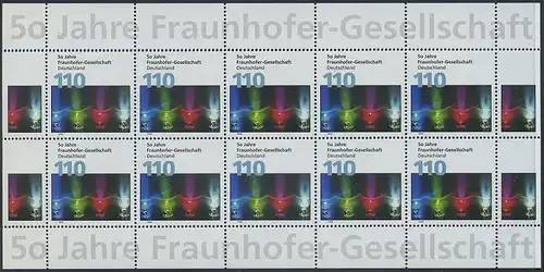 BUND 1999 Michel-Nummer 2038 postfrisch BOGEN(10)