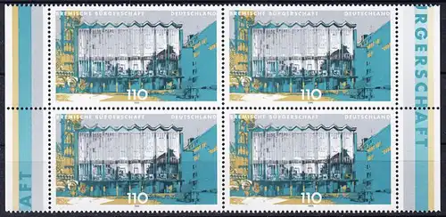 BUND 1999 Michel-Nummer 2040 postfrisch BLOCK RÄNDER rechts/links