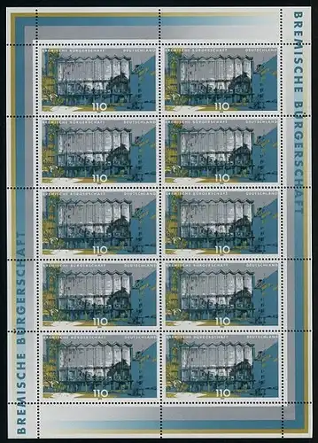 BUND 1999 Michel-Nummer 2040 postfrisch BOGEN(10)