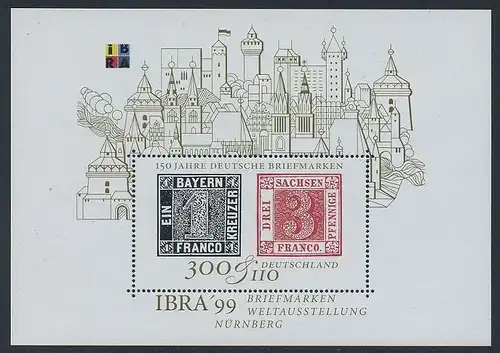 BUND 1999 Michel-Nummer 2041 postfrisch BOGEN(1) -Blockausgabe 46-