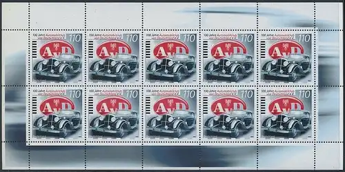 BUND 1999 Michel-Nummer 2043 postfrisch BOGEN(10)