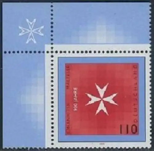BUND 1999 Michel-Nummer 2047 postfrisch EINZELMARKE ECKRAND oben links