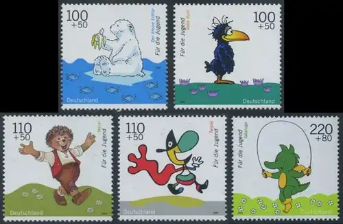 BUND 1999 Michel-Nummer 2055-2059 postfrisch SATZ(5) EINZELMARKEN